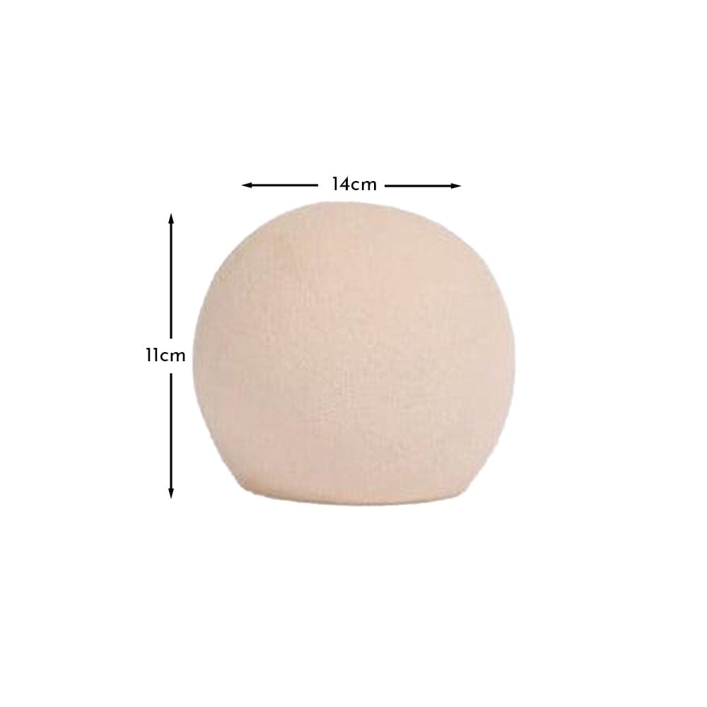 Kelton 11cm Ceramic Ball Ornament - Taupe
