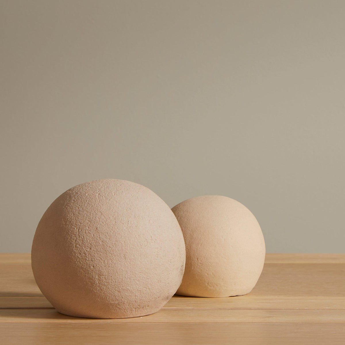 Kelton 9cm Ceramic Ball Ornament - Taupe - Laura James