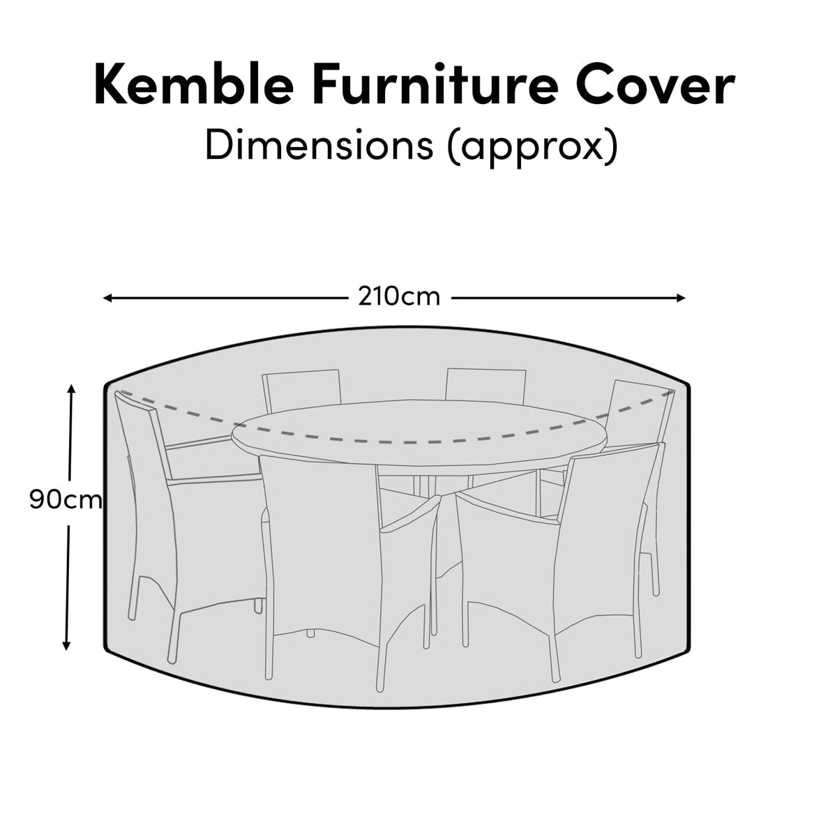 Outlet - Round Rain Cover 250x250x90cm - Ashby 6 Seater with Ashby or Cove Chairs - Kemble 8 Seater - Shiro 6 Seater with Shiro, Nala or Hali Chairs