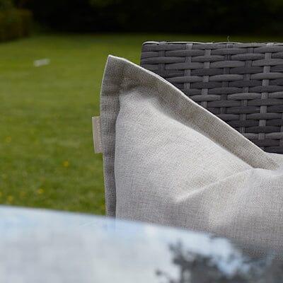8 Seater Rattan Dining Table Set in Grey - Garden Furniture Outdoor - Laura James