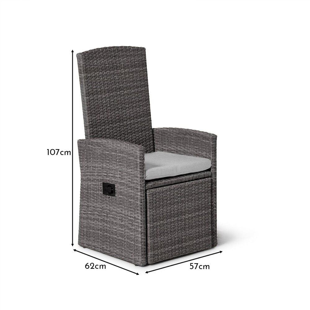Kemble/Marston Outdoor Reclining Chair with Cushion - Grey - Laura James