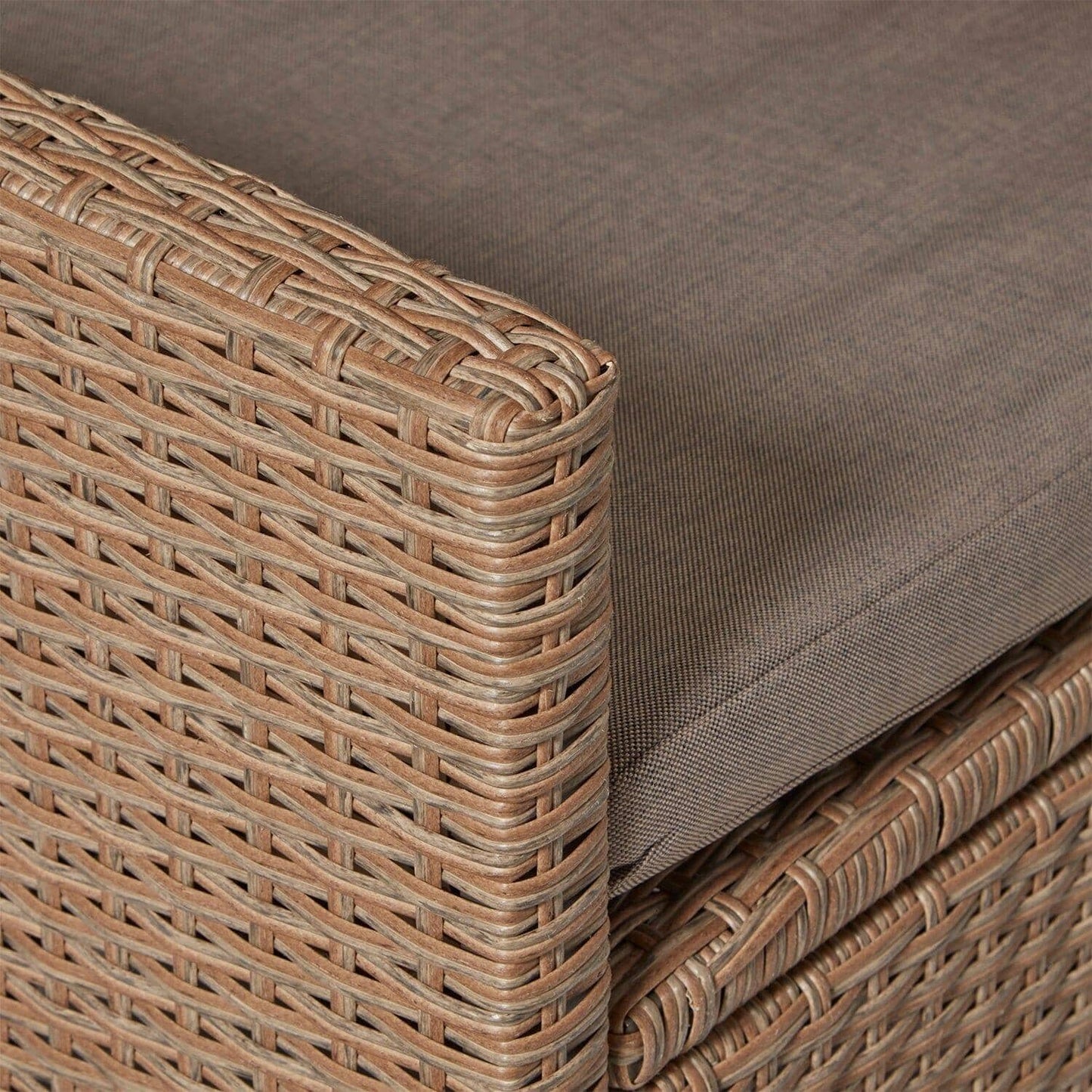 Kemble/Marston Garden Reclining Chair with Cushion - Natural Brown