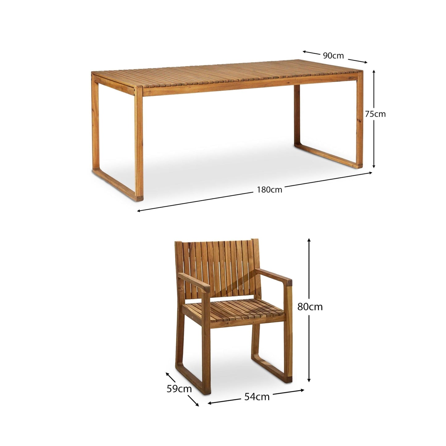 Lennox Wooden 6 Seater Dining Table with Lennox Armchairs - Laura James