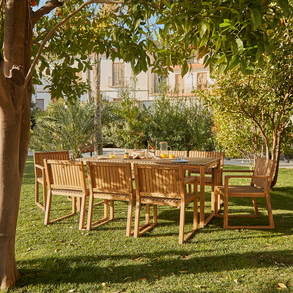 Lennox 6 Seater Outdoor Wooden Dining Table - Laura James