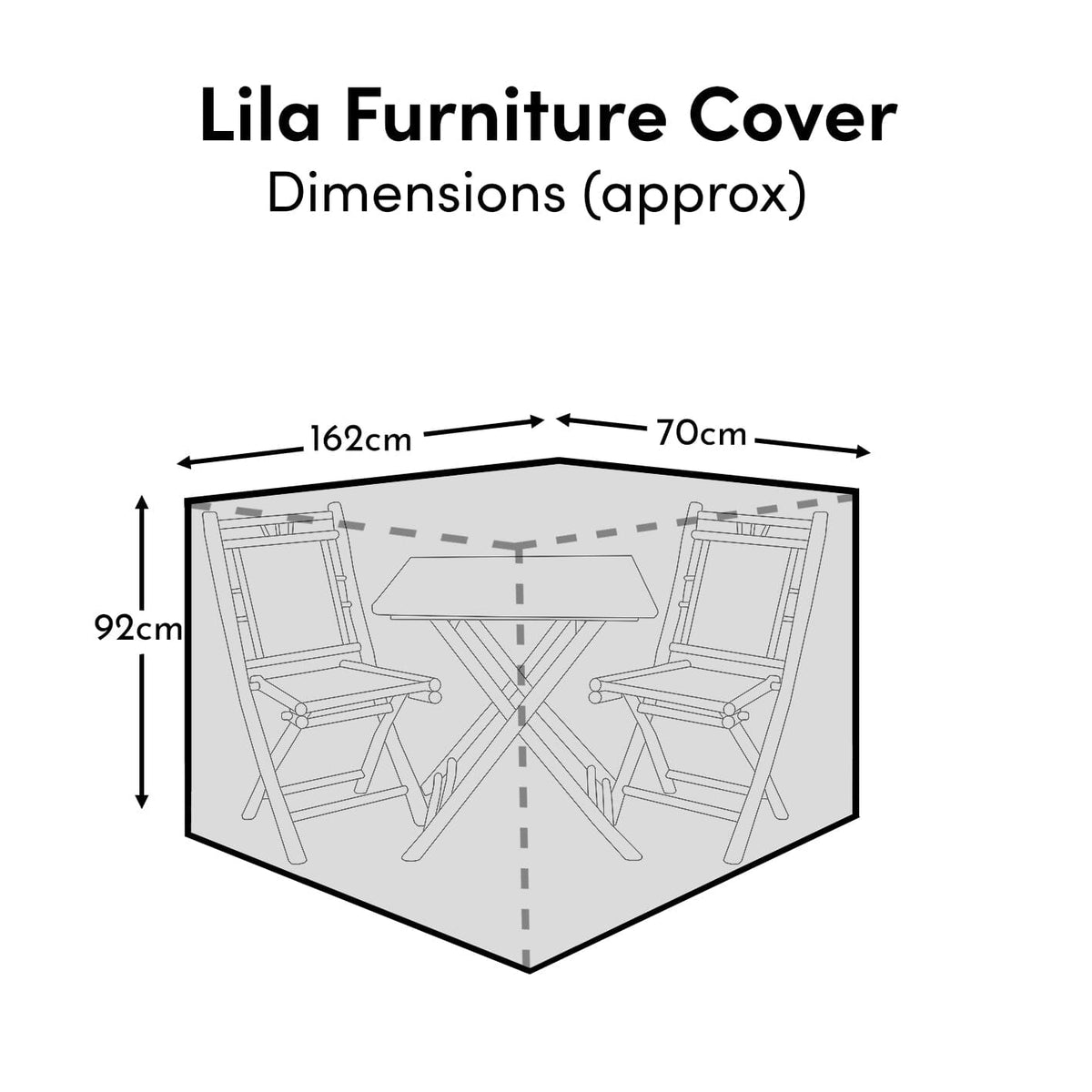 Lila Bistro Raincover - 162x70x92cm