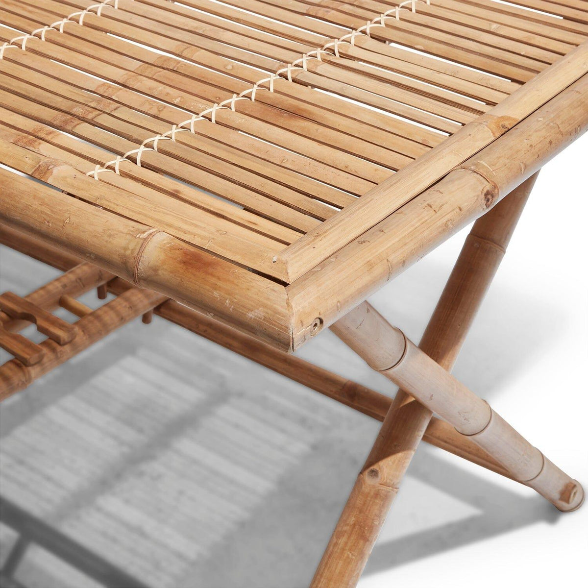 Lila Bamboo Folding Outdoor Dining Table - Laura James