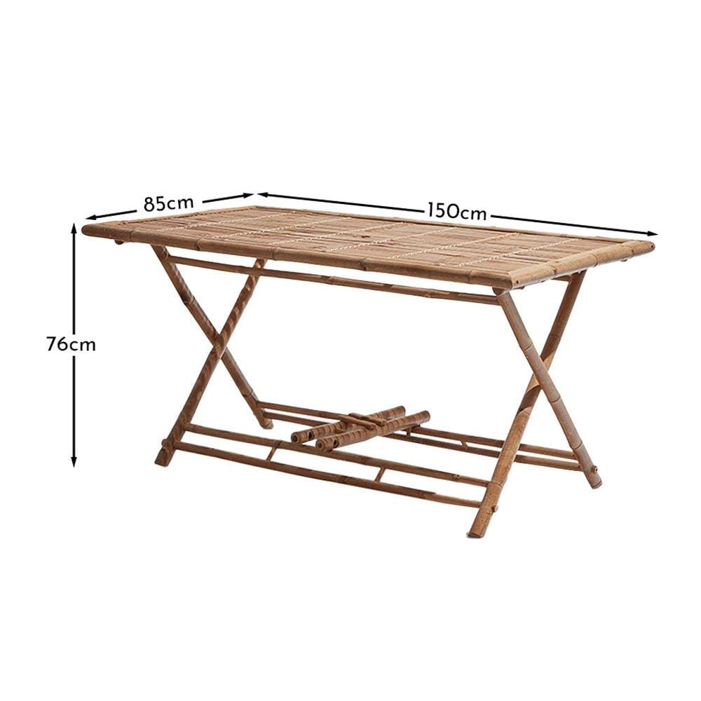 Outlet - Lila 6 Seater Bamboo Folding Garden Dining Table