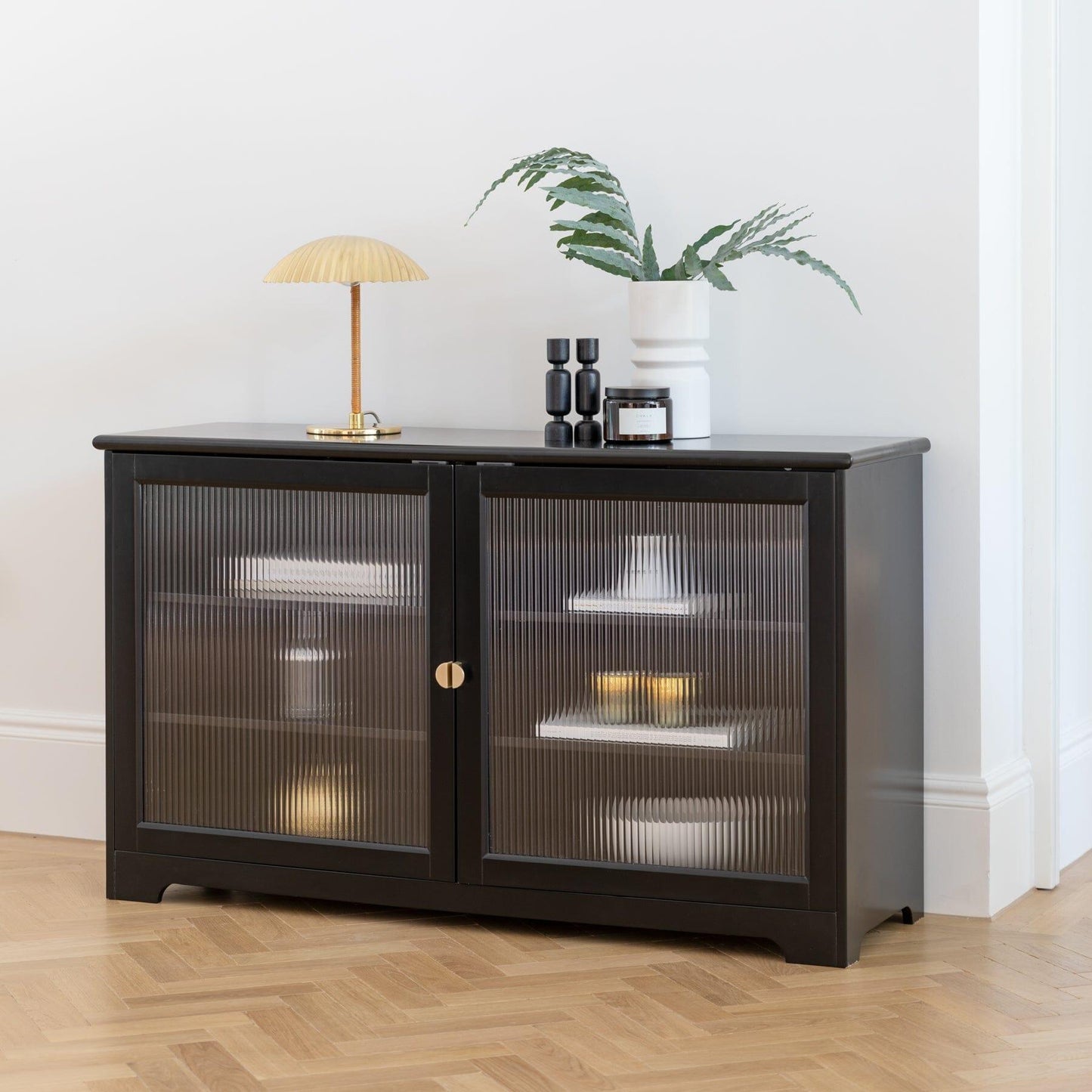 Lua Large 2 Door Sideboard in Noir Black - Laura James