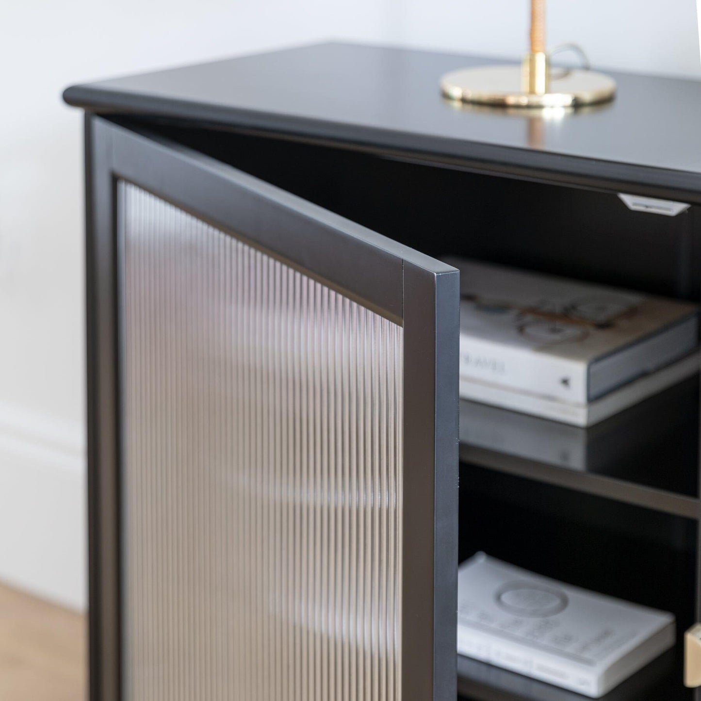 Lua Large 2 Door Sideboard in Noir Black - Laura James