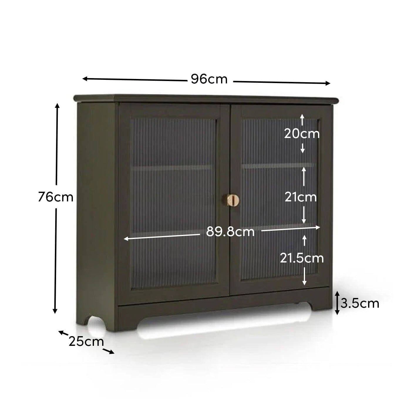 lua-narrow-2-door-sideboard-in-fir-green-with-fluted-glass - Laura James