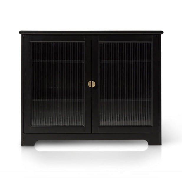 Lua Narrow 2 Door Sideboard in Noir Black
