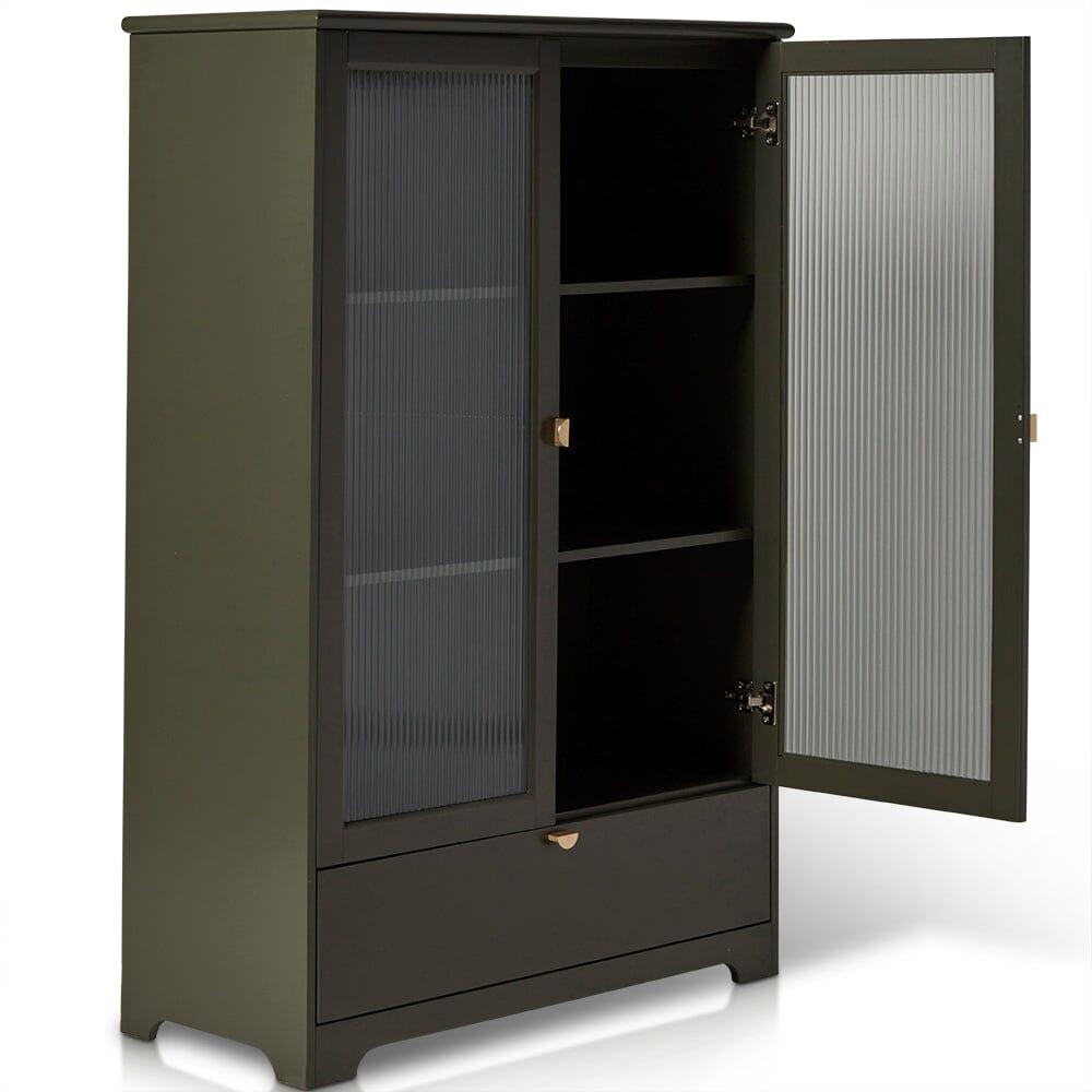 Lua Tall Cabinet in Fir Green - Laura James