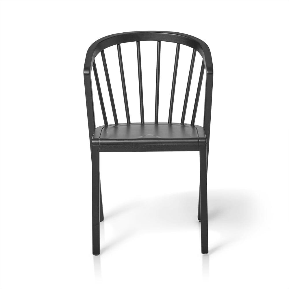 Wooden Spindle Dining Chairs Set of 2 - Black - Laura James