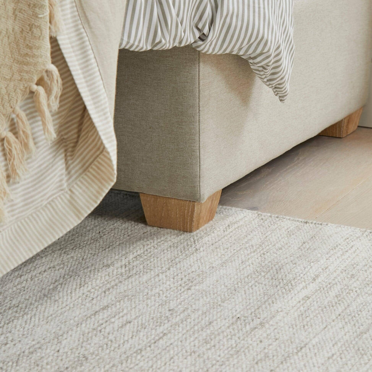 Madeleine Bed in a Box - Sand with Whitewash Oak Legs - Laura James