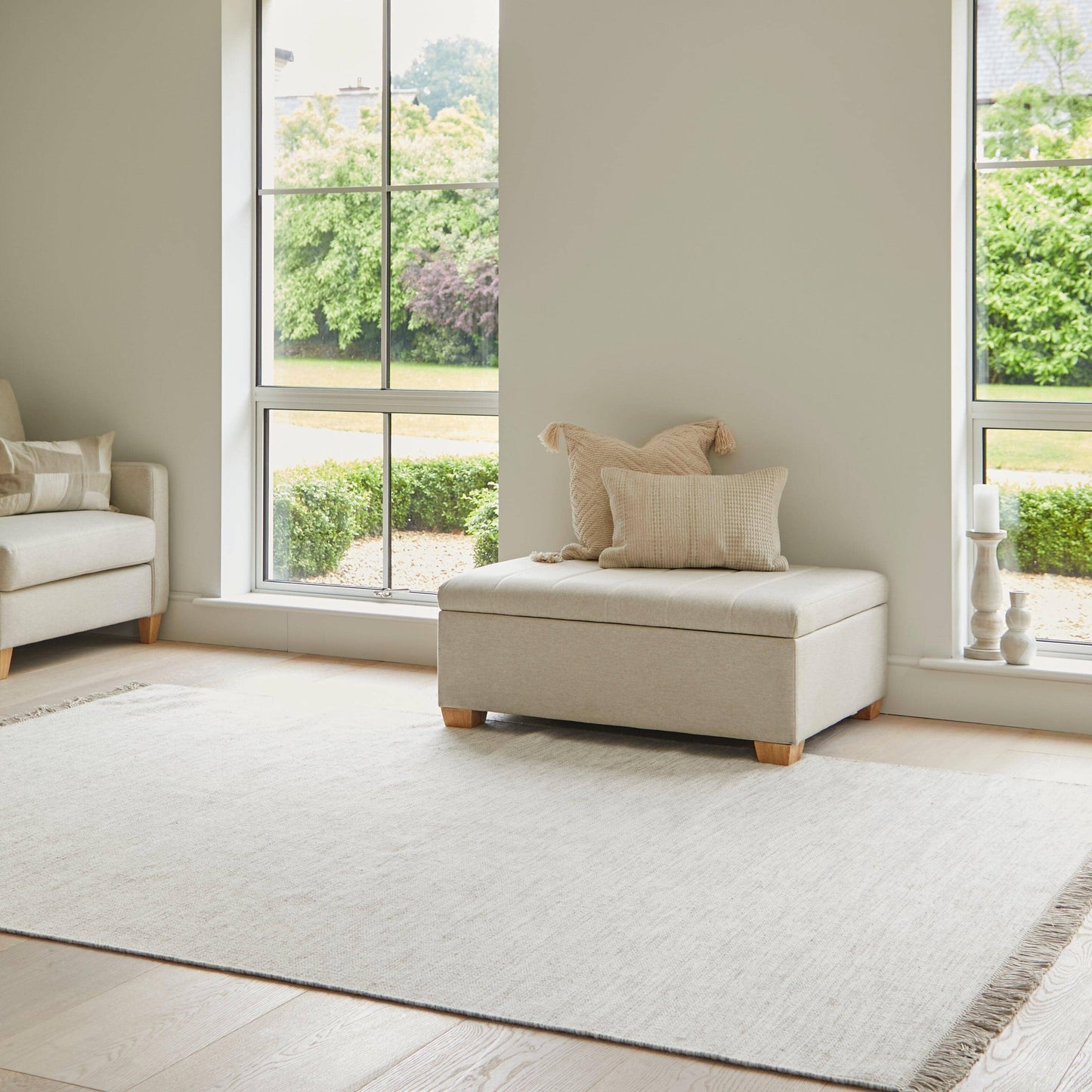 Madeleine Bed in a Box - Sand with Pale Oak Legs - Laura James