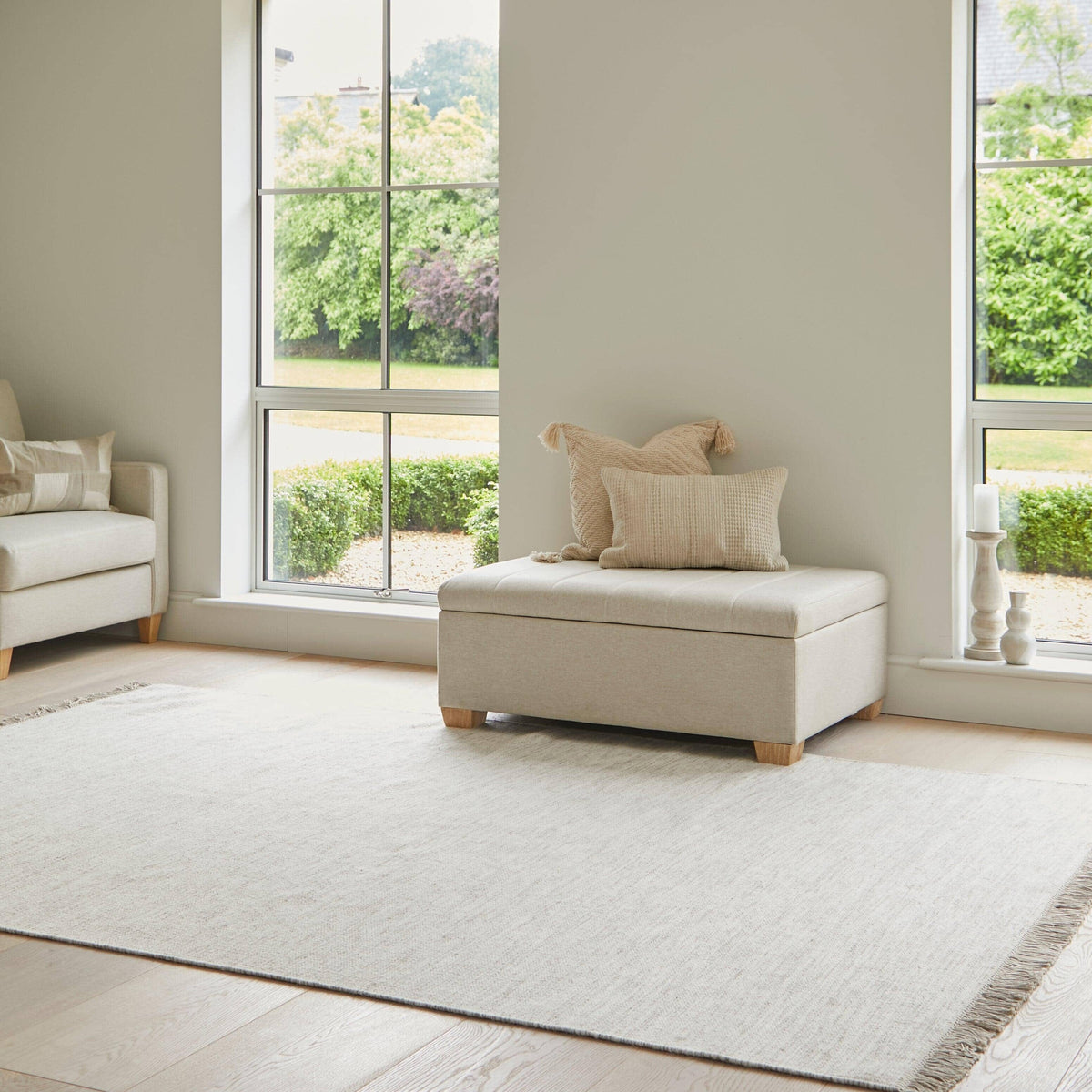 Madeleine Bed in a Box - Sand with Whitewash Oak Legs - Laura James