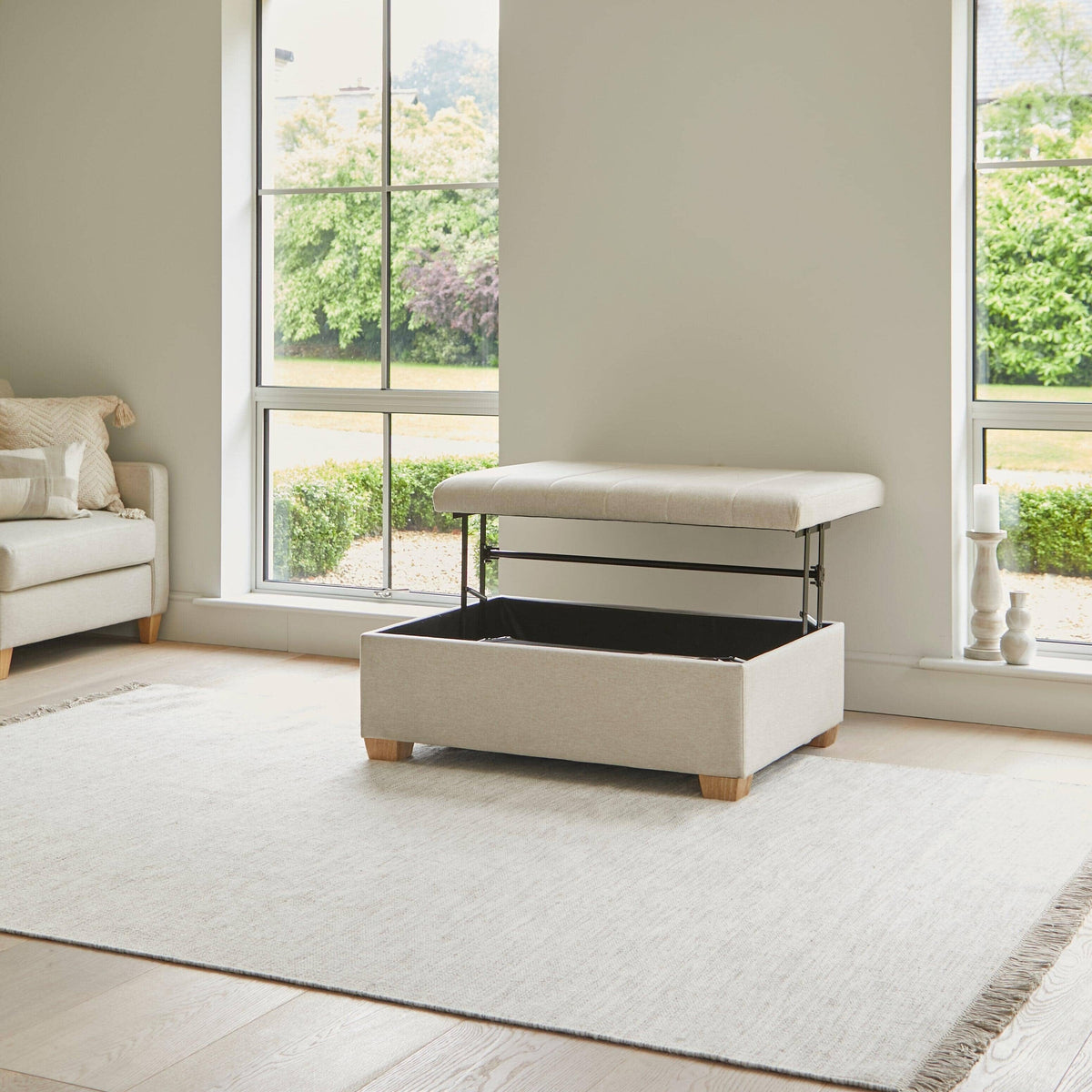 Madeleine Bed in a Box - Sand with Whitewash Oak Legs - Laura James