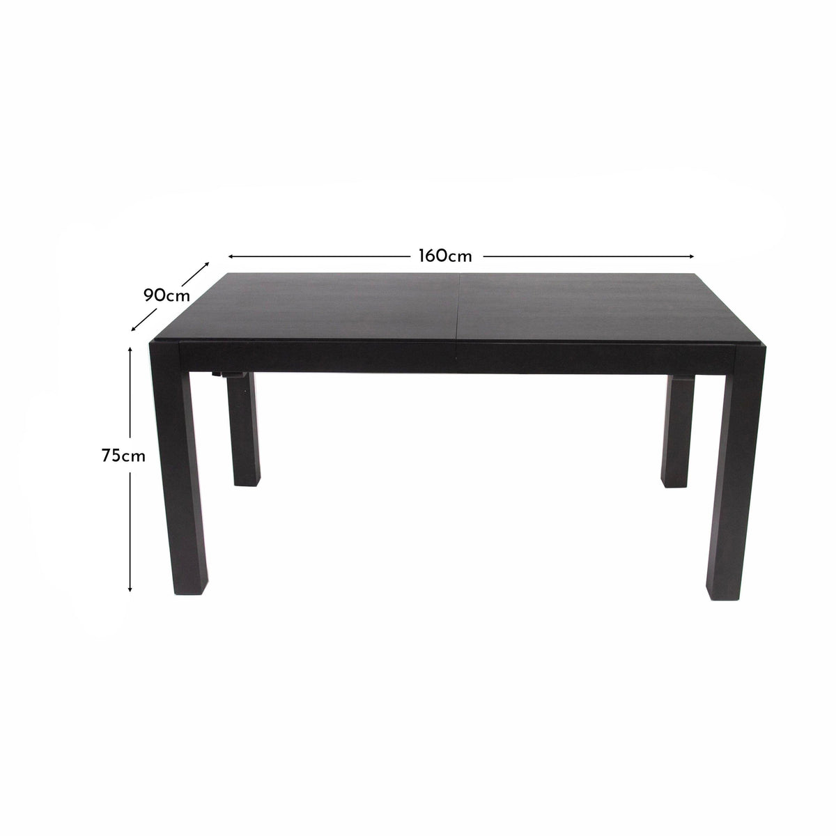 OUTLET - Magnus Black Wood Dining Table - Extendable