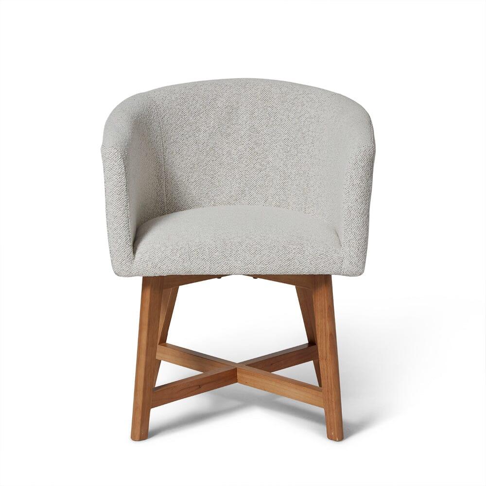 Magnus dining chair - dove grey with oak legs - Laura James