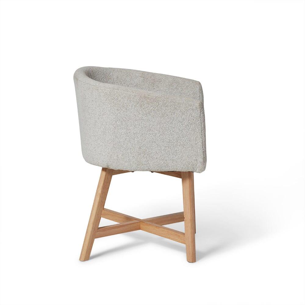 Magnus dining chair - dove grey with pale oak legs - Laura James