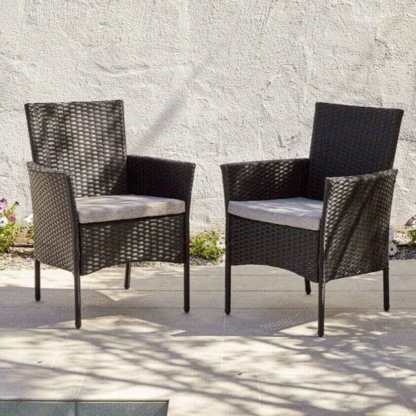 Cushion Cover For Kemble/Marston Chair - Grey/ Black - Set of 2