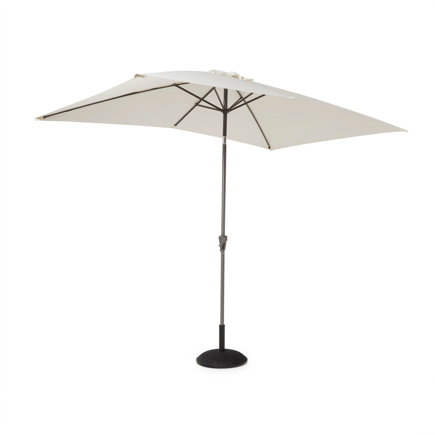 Marston 4 Seater Rattan Outdoor Dining Set with Cream Parasol - Rattan Garden Furniture - Natural Brown - Polywood Top - Laura James