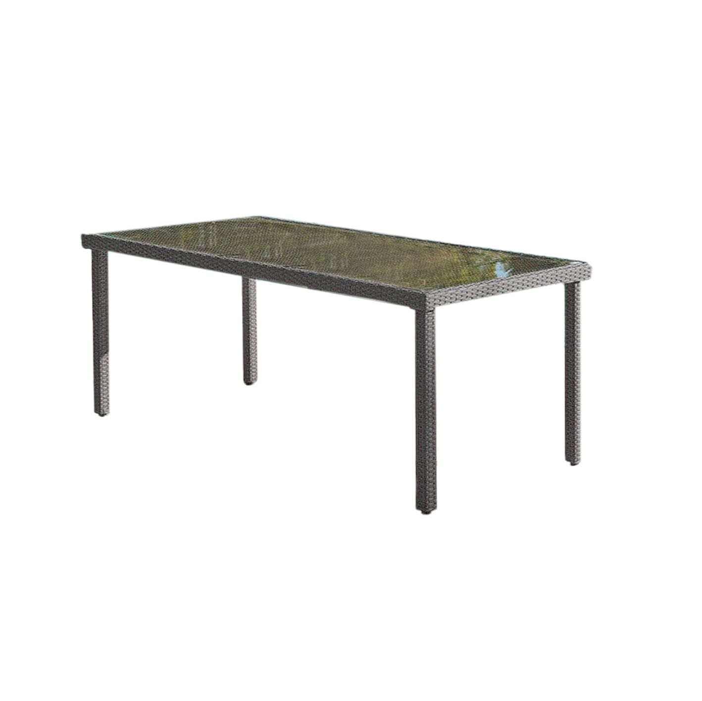 Marston 8 Seater Glass Top Dining Table - Grey - Laura James