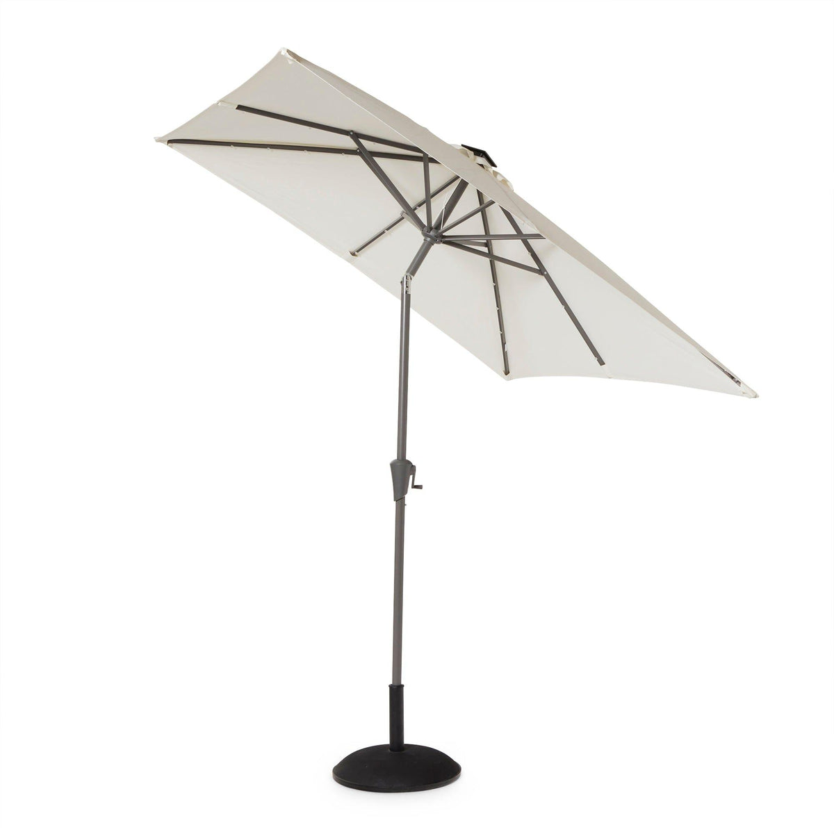 Marston 8 Seater Rattan Outdoor Dining Set with Cream Premium Parasol and cover - Natural Brown - Laura James