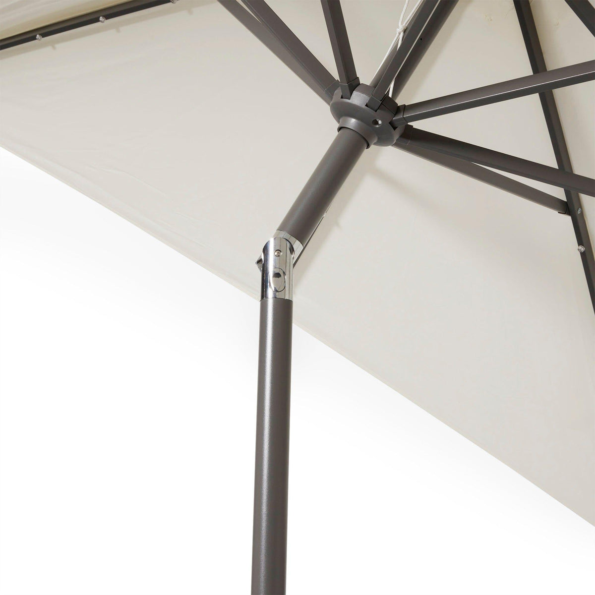 Marston 8 Seater Rattan Outdoor Dining Set with Cream Premium Parasol and cover - Natural Brown - Laura James