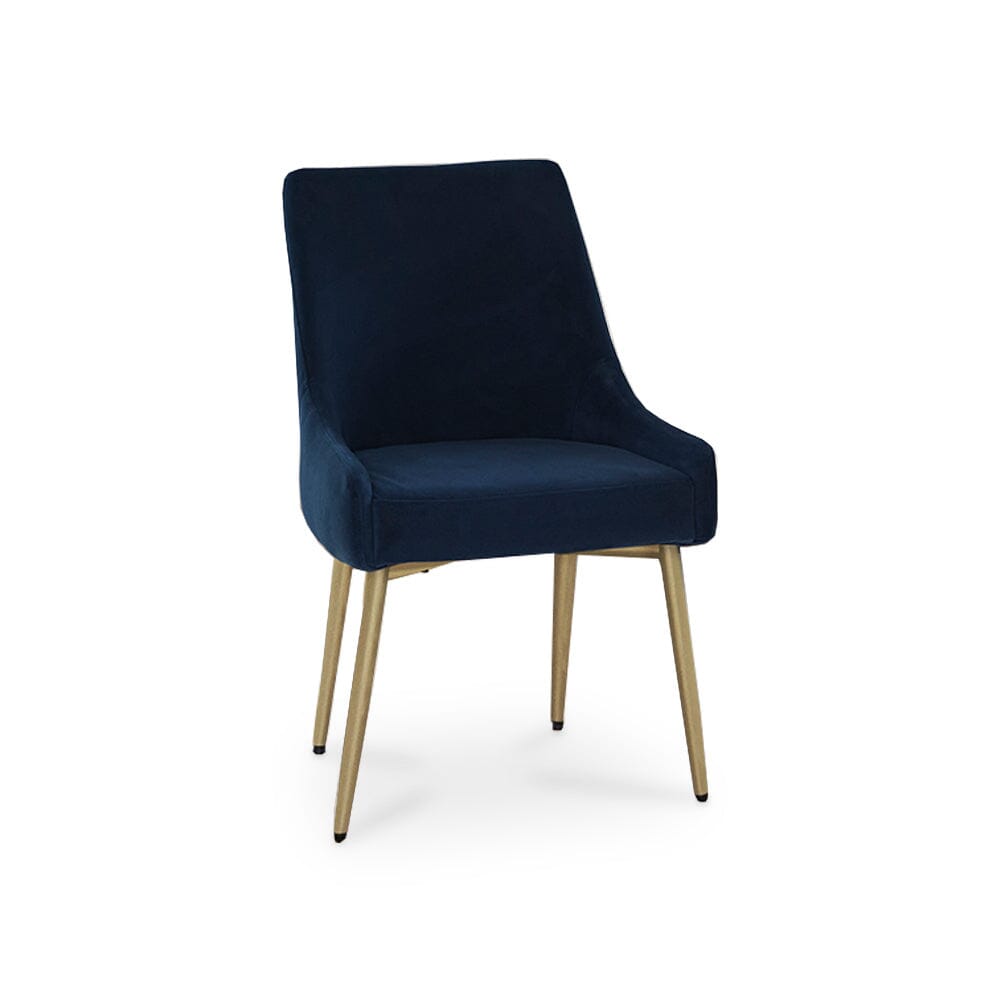 Maeve Ink Dining Chairs - Set of 2 - Gold Legs