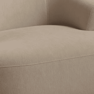Nathalia Soft Beige Swivel Armchair - Laura James