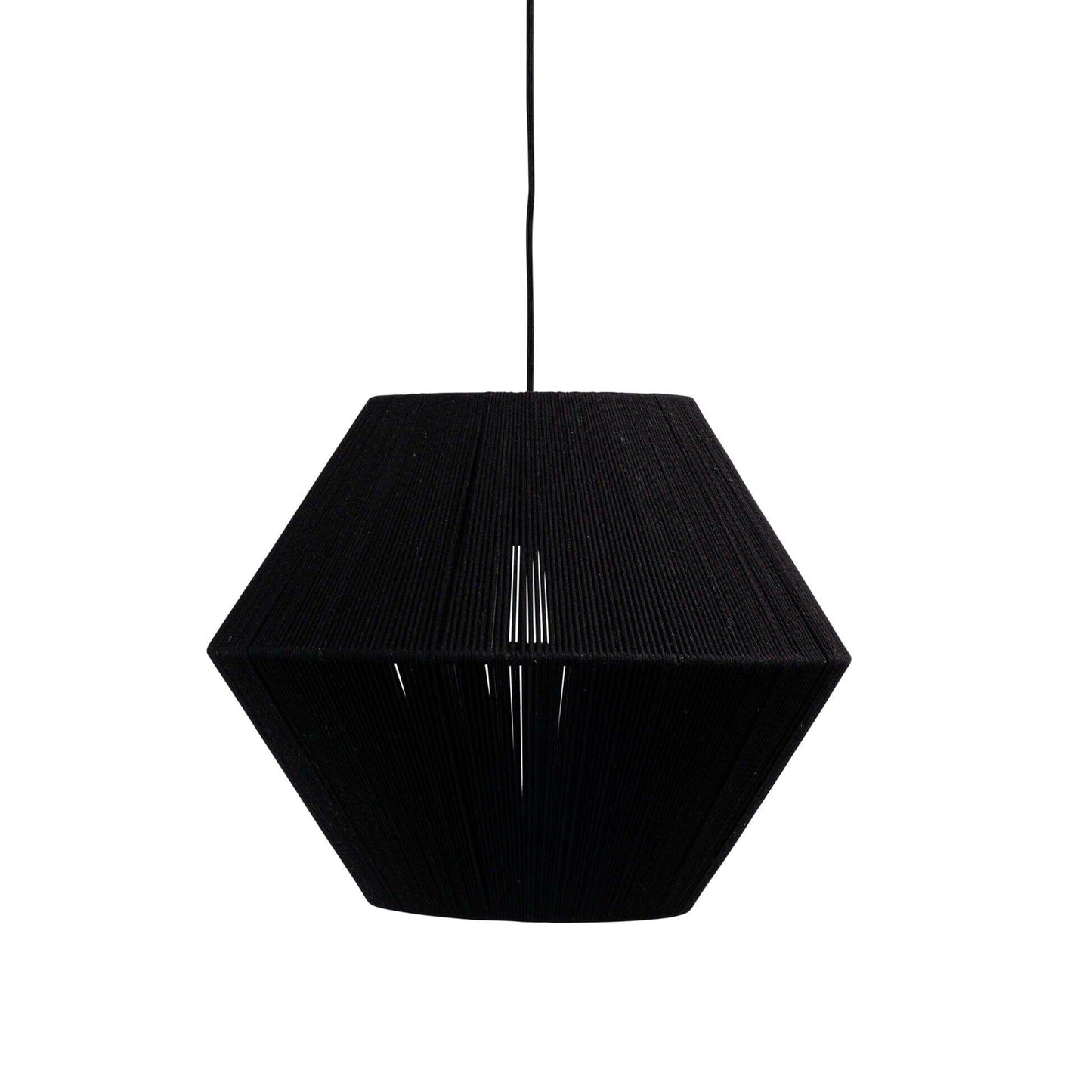 Neri Black Cotton String Pendant - Laura James