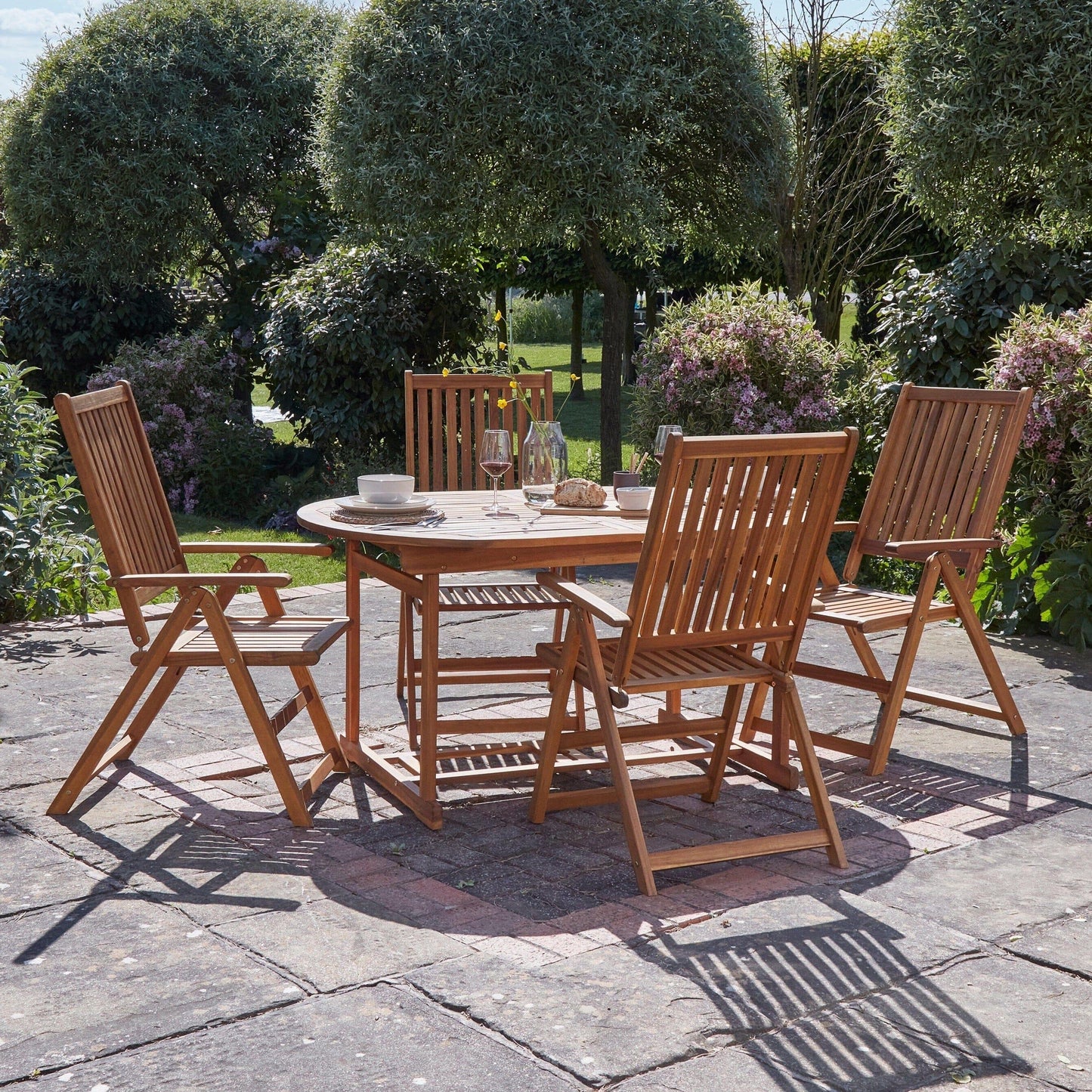 Oakley 4 Seater Extendable Wooden Dining Set