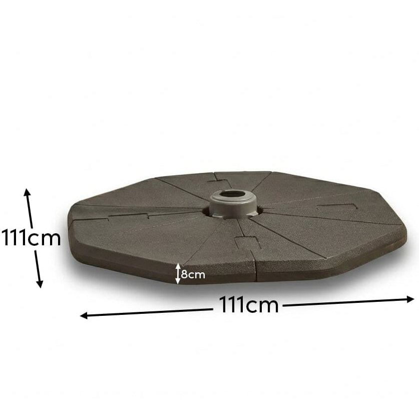 Outlet - Cream Lean Over Parasol - 2.9m Round with Octagonal Black Base