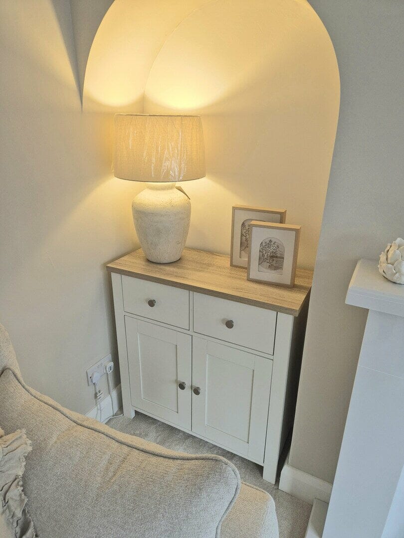 New - Bampton 2 Door Sideboard - Alabaster White