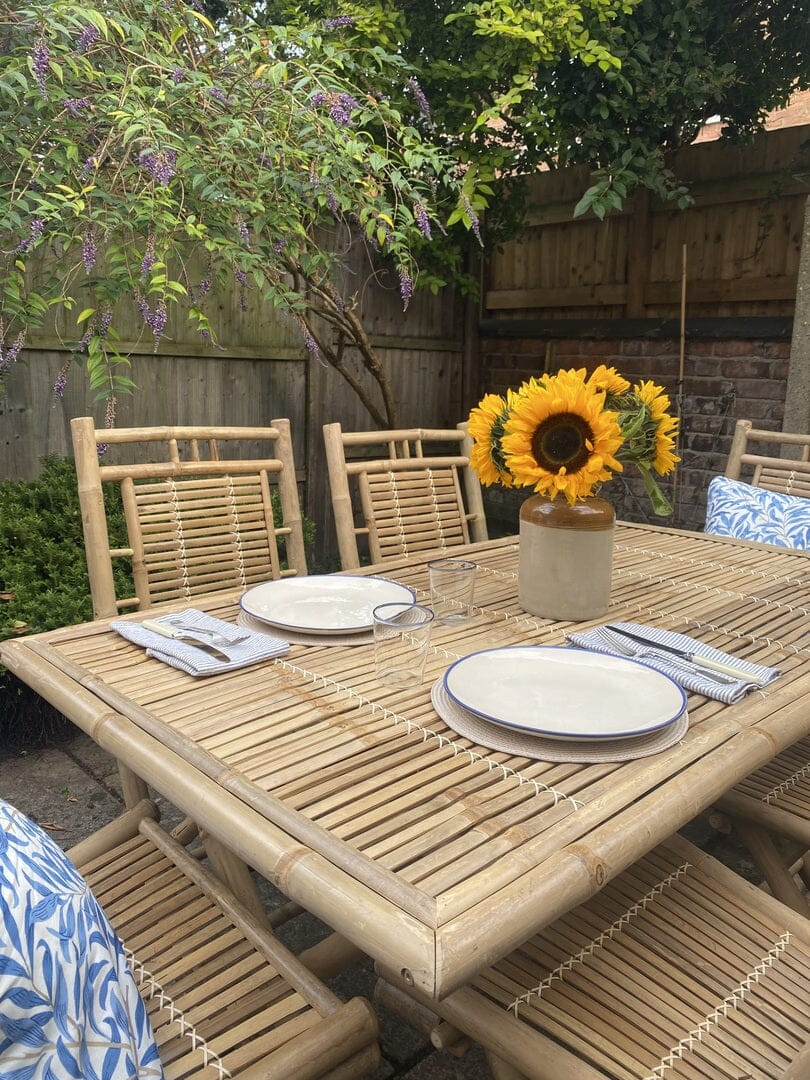 Outlet - Lila 6 Seater Bamboo Folding Garden Dining Table