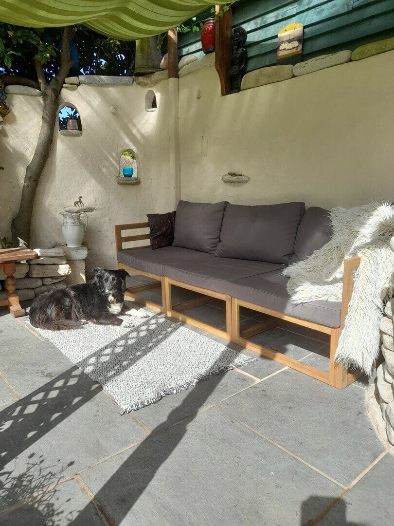 Rowan 3 Seater Wooden Garden Sofa Set - Laura James