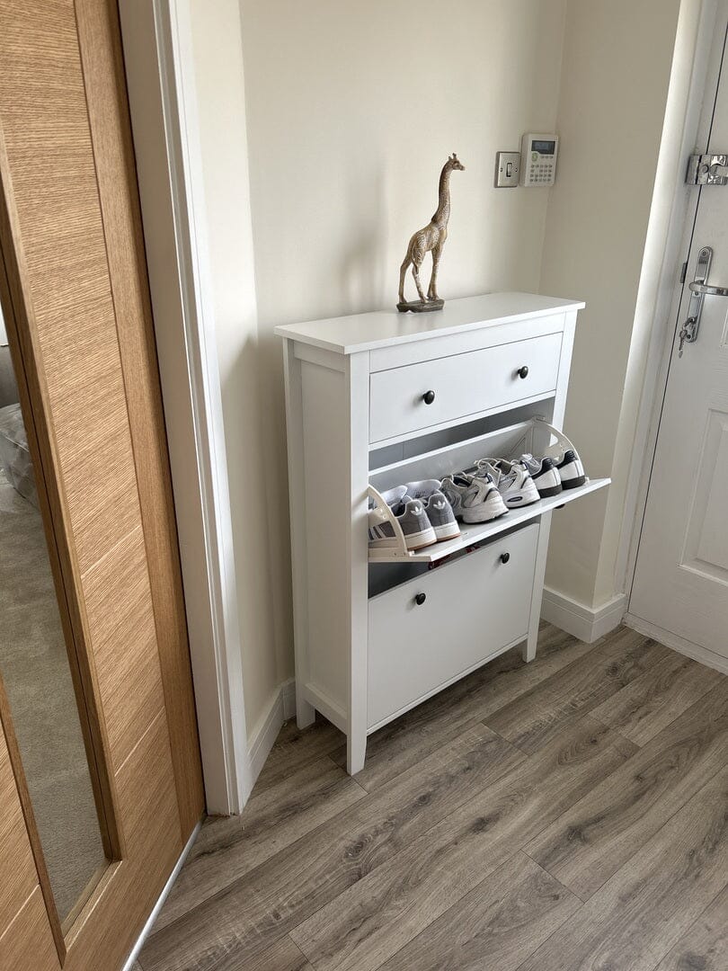 Sandhurst Shoe Cabinet - 3 Door - White - Laura James