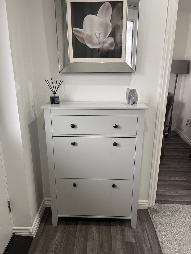 Sandhurst Shoe Cabinet - 3 Door - Grey