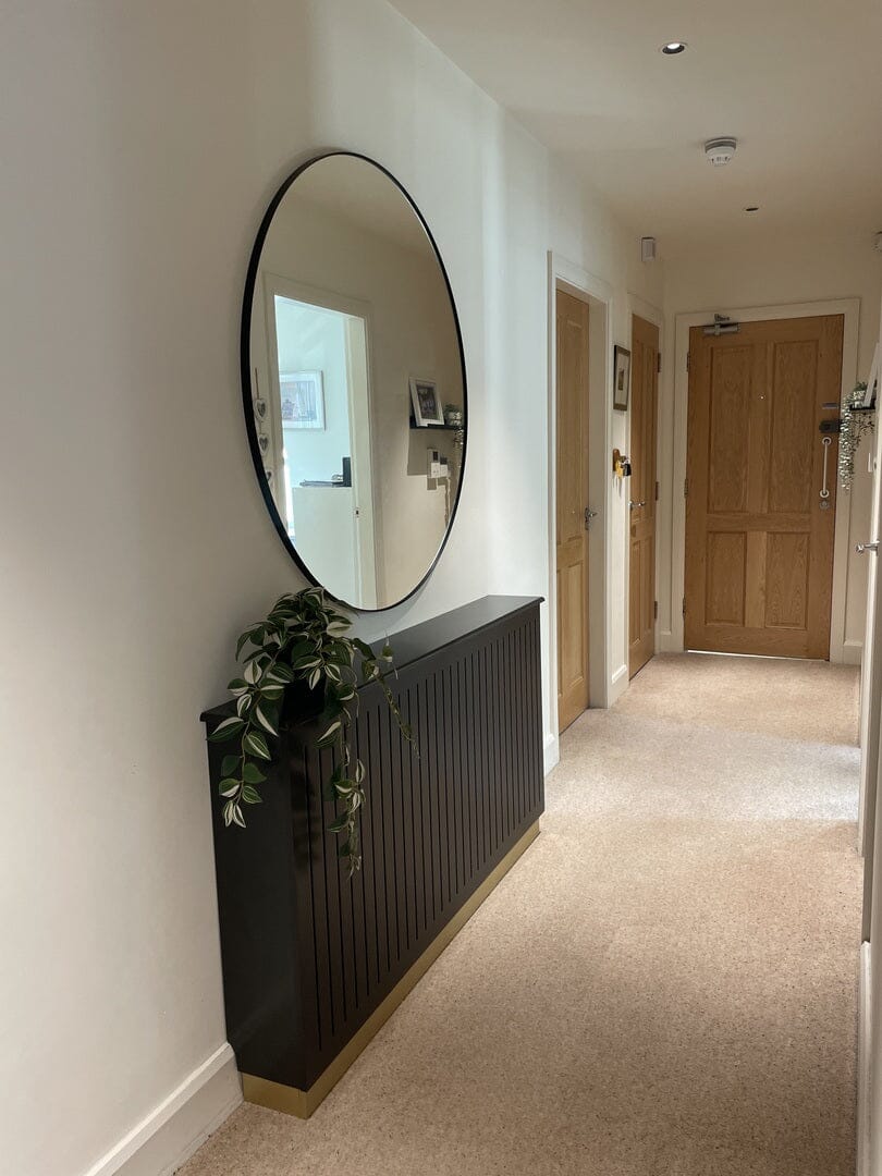 Iliana Large Radiator Cover in Charcoal Grey - Laura James