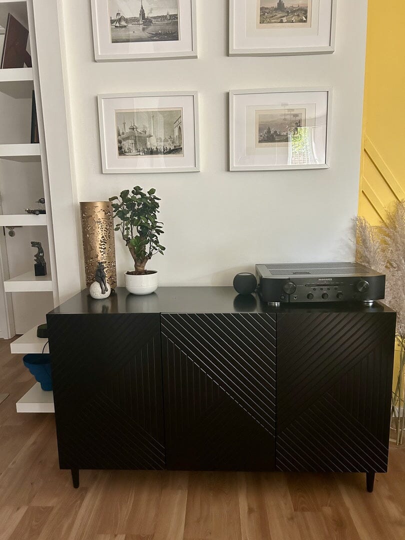Jack 3 Door Large Sideboard - Geometric Black