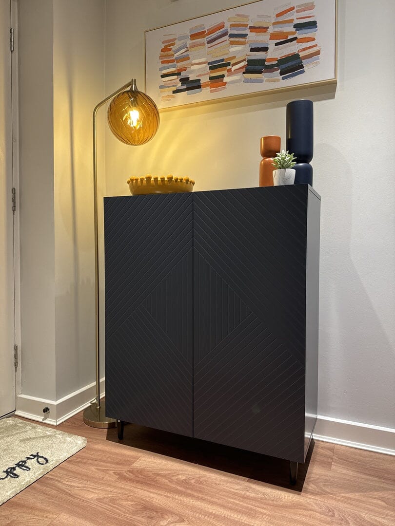 Jack Small Shoe Cabinet - Geometric - Blue