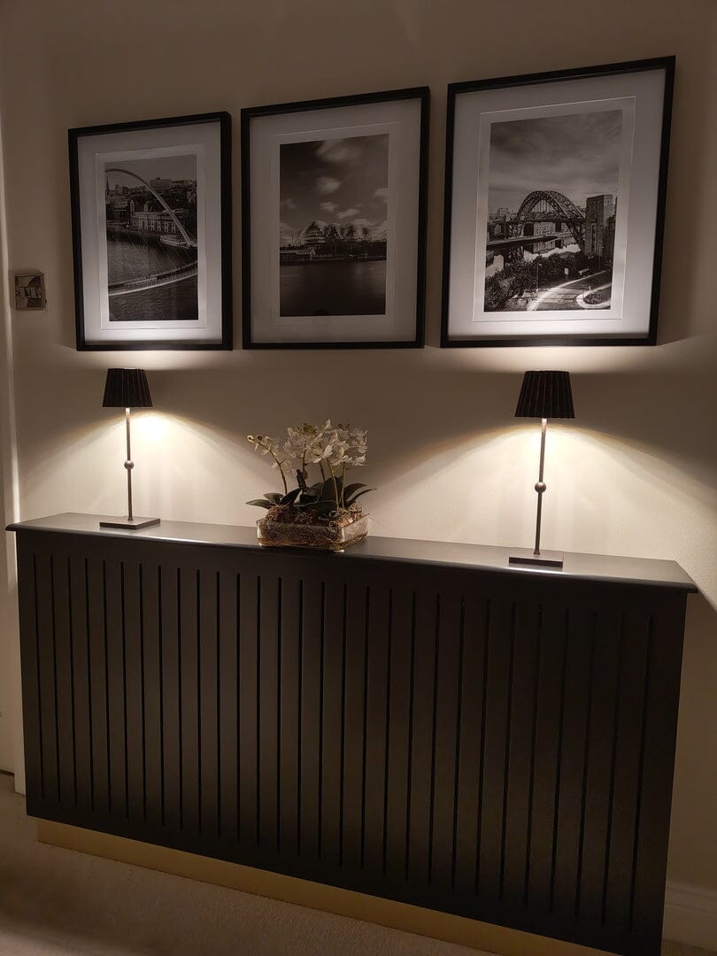 Iliana Large Radiator Cover in Charcoal Grey - Laura James