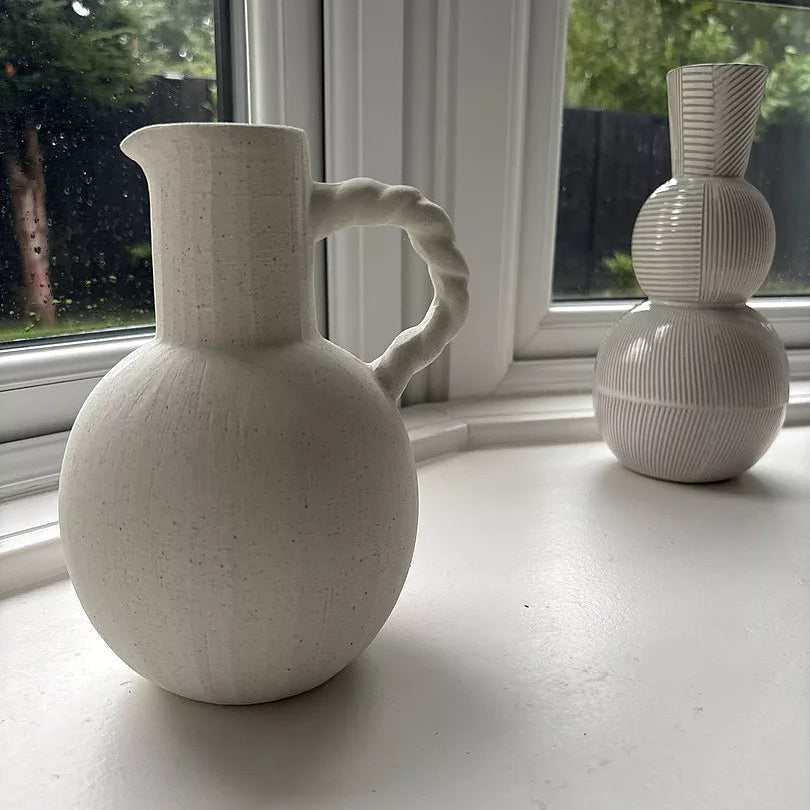 Bayswater 20cm Ceramic Jug - Beige - Laura James
