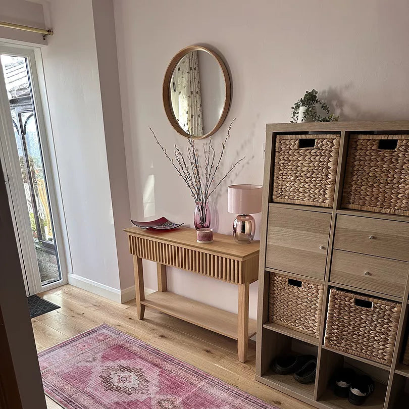 Willow Whitewash Oak Console Table- Laura James
