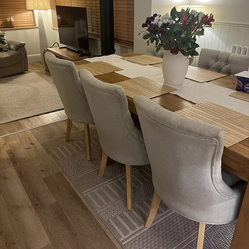 Louis Sand Dining Chairs - Set of 2 - Whitewash Legs - Laura James