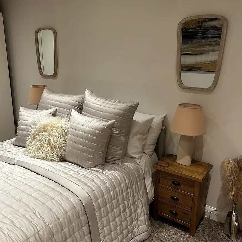 Farleigh Small Whitewash Wooden Mirror - Laura James