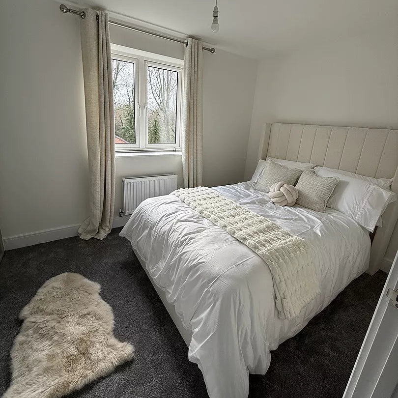 Alice King Ottoman Bed - Boucle - Laura James