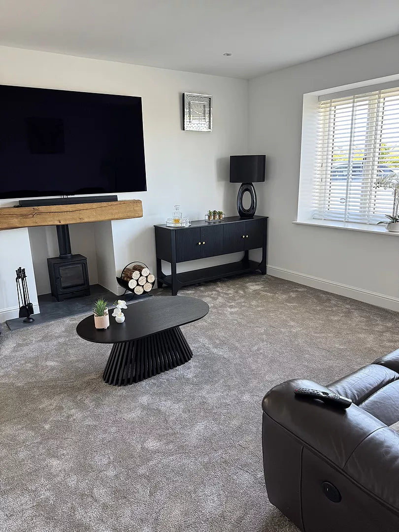 Willow Black Oval Coffee Table - Laura James