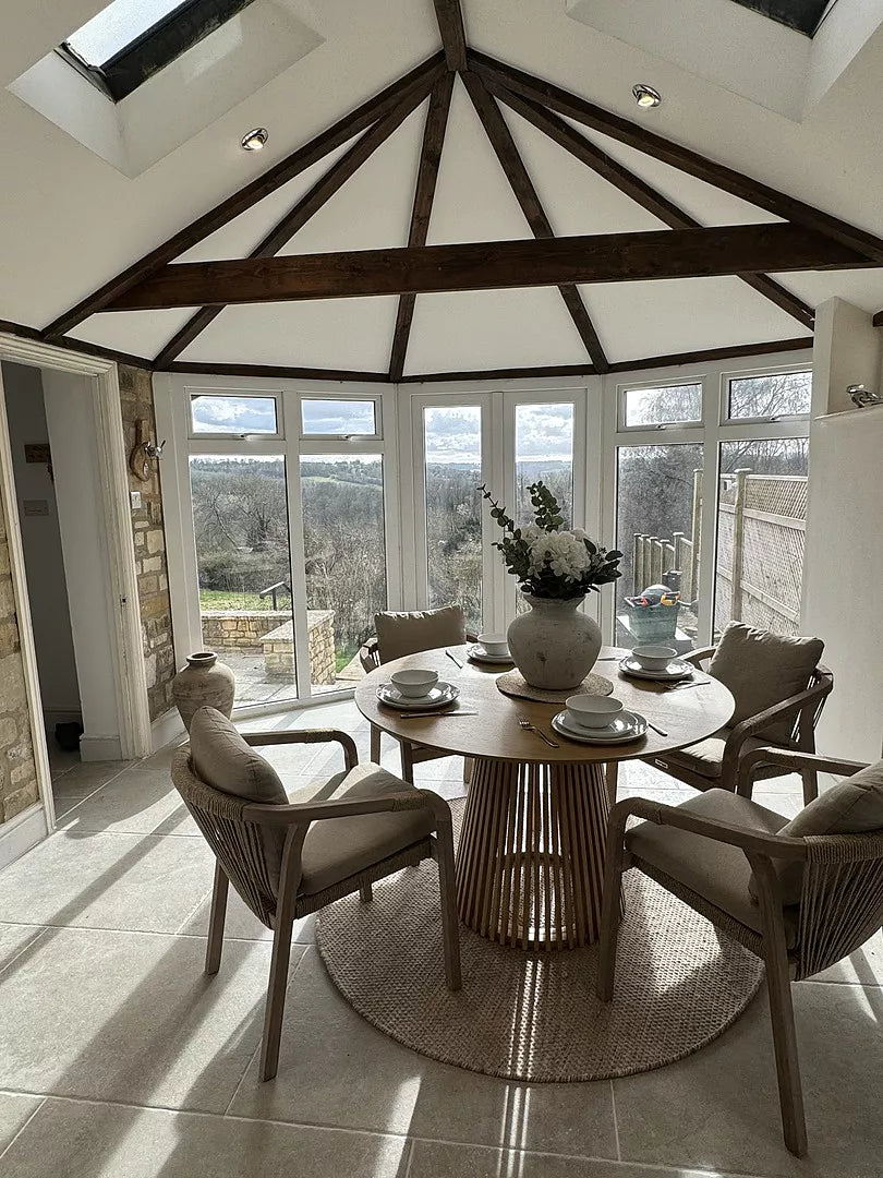 Willow Pale Oak Round Dining Table - Laura James